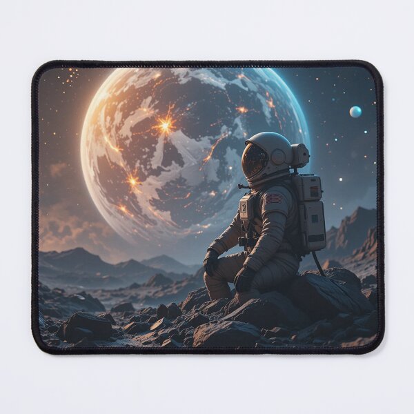Item preview, Astronaut Watching Earth in Silence designed and sold by PixelVibe782.