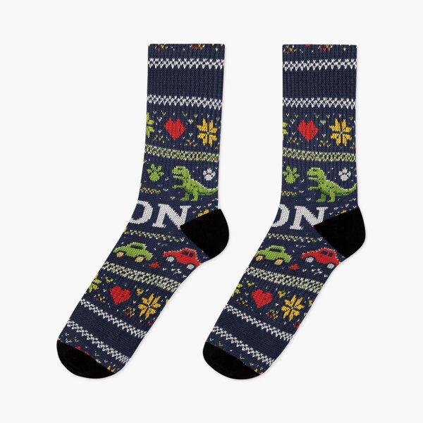 Item preview, Leon knitting design with dinosaurs and cars designed and sold by Mauswohn.
