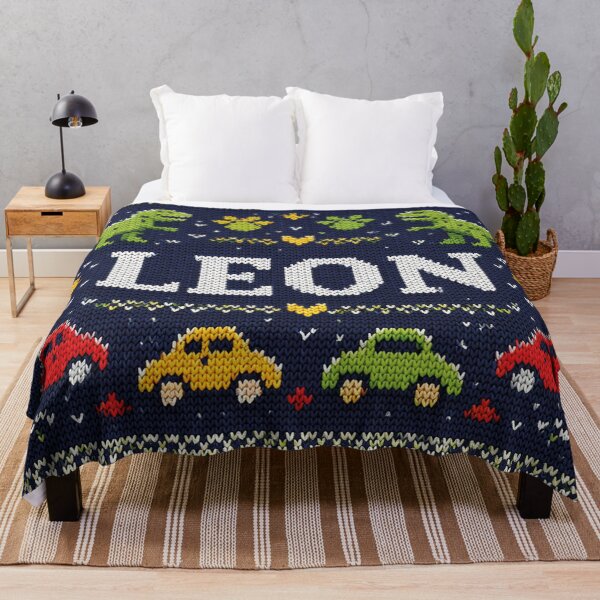 Item preview, Leon knitting design with dinosaurs and cars designed and sold by Mauswohn.