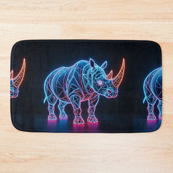 Item preview, Neon Cyberpunk Rhino designed and sold by PixelVibe782.