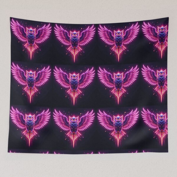 Item preview, Neon Mystic Owl designed and sold by PixelVibe782.