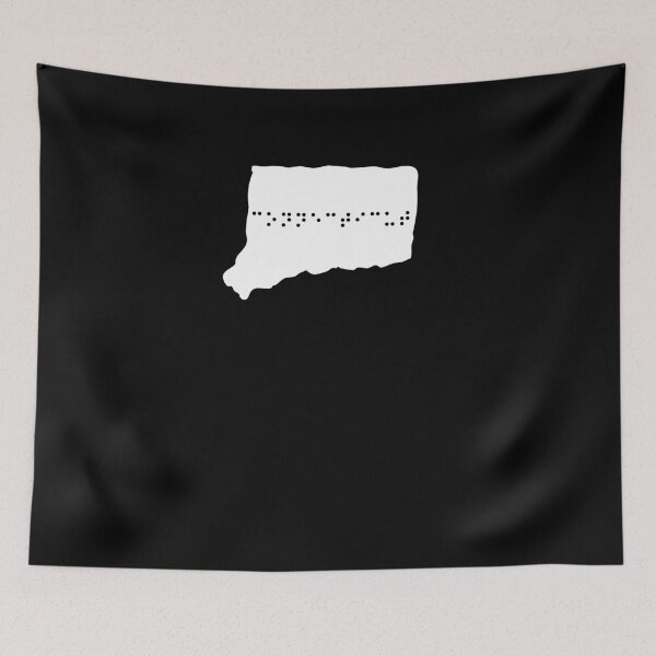 Item preview, CONNECTICUT State Shape Braille Shirt designed and sold by brizodesign.