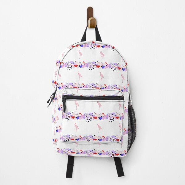 Item preview, Minimal Pink Flamingo – Playful Abstract Border | Drawstring Bag, Cotton Tote, Backpack & Duffle designed and sold by XO..