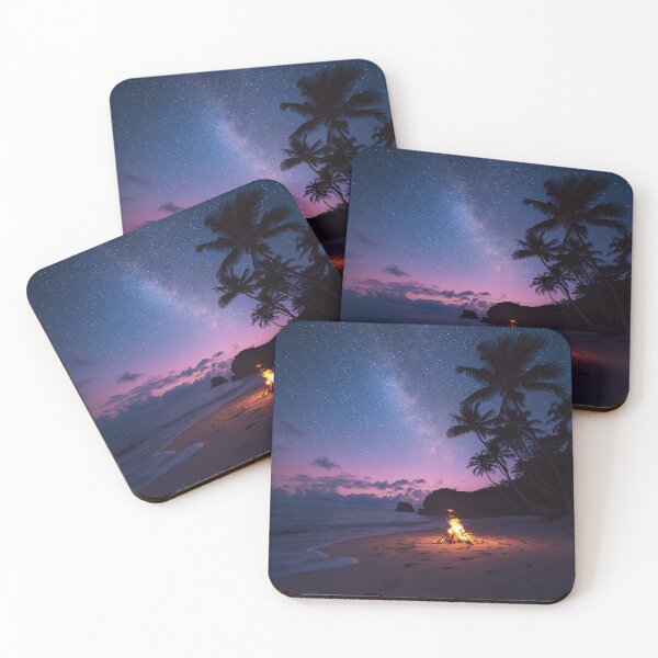 Item preview, Tropical Night Under the Milky Way designed and sold by PixelVibe782.
