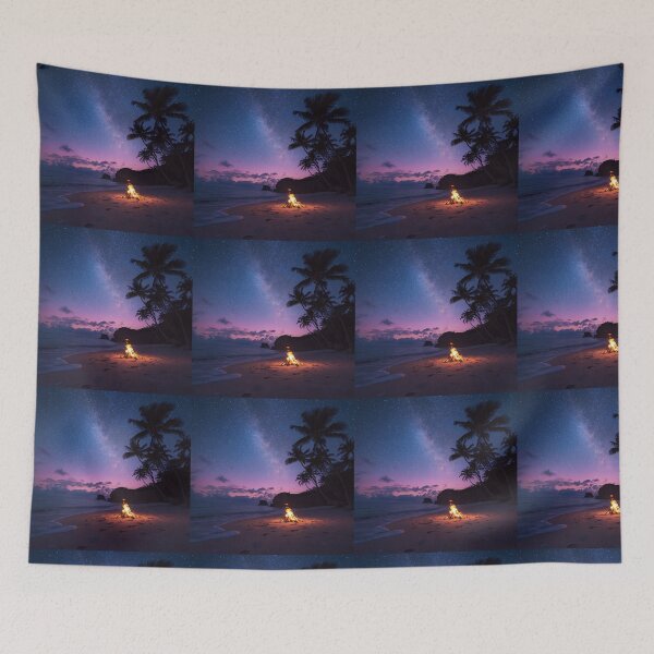 Item preview, Tropical Night Under the Milky Way designed and sold by PixelVibe782.