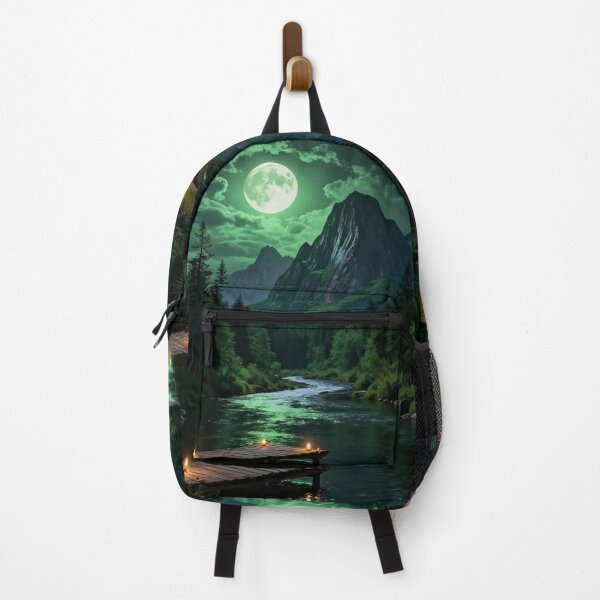 Item preview, Emerald Moon Over Silent Waters designed and sold by PixelVibe782.