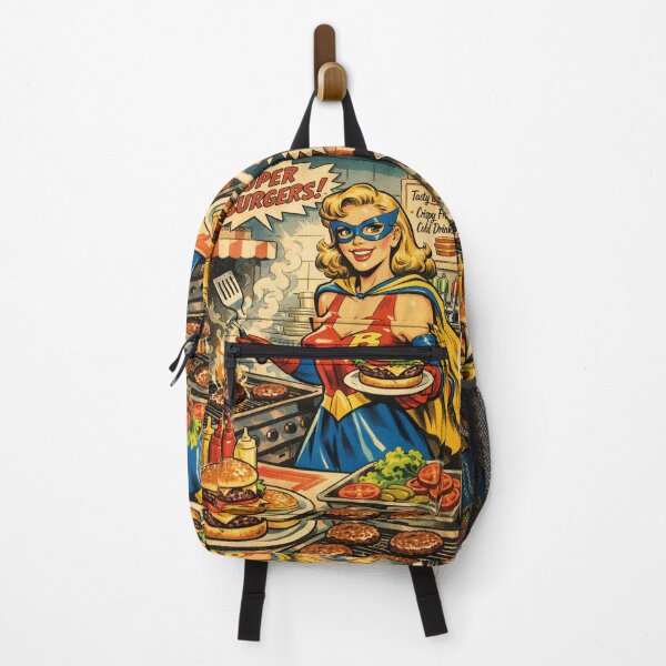 Item preview, Super Burger Heroine in Vintage Comic Style designed and sold by Mauswohn.