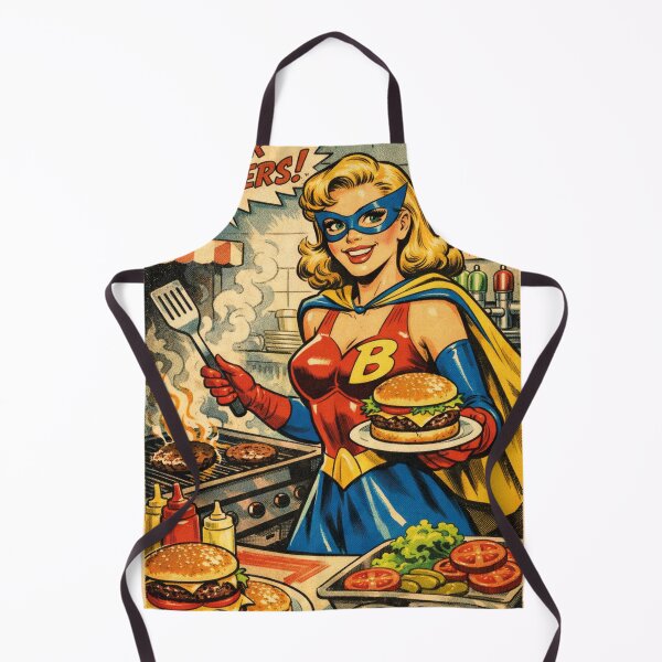 Item preview, Super Burger Heroine in Vintage Comic Style designed and sold by Mauswohn.