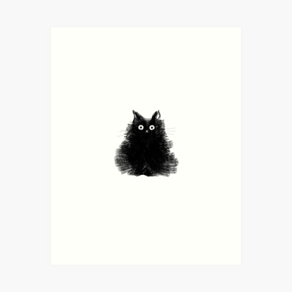 Item preview, Gato Negro Dibujo - Plumero designed and sold by thelonelypixel.