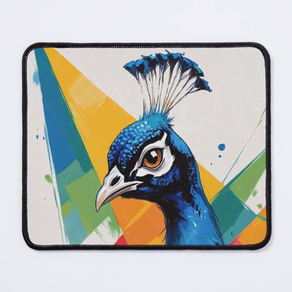 Item preview, Vibrant Peacock Portrait Modern Art designed and sold by Tootley.