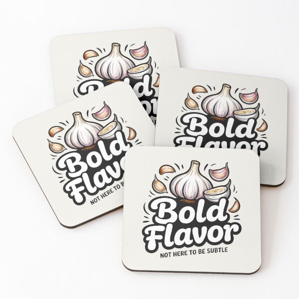 Item preview, Bold Flavor Not Here To Be Subtle - Garlic Foodie Art designed and sold by SplashTastic.