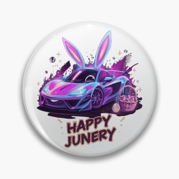 Item preview, Neon Bunny-Drive | "Happy Junery" T-Shirt Design designed and sold by artistmagicshop.
