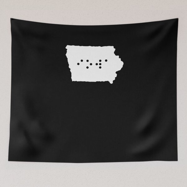 Item preview, IOWA State Shape Braille Shirt designed and sold by brizodesign.