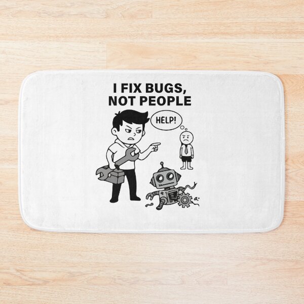 Item preview, I Fix Bugs Not People T Shirt  Funny Programmer IT Developer Humor Cartoon designed and sold by Design-Pro-21.