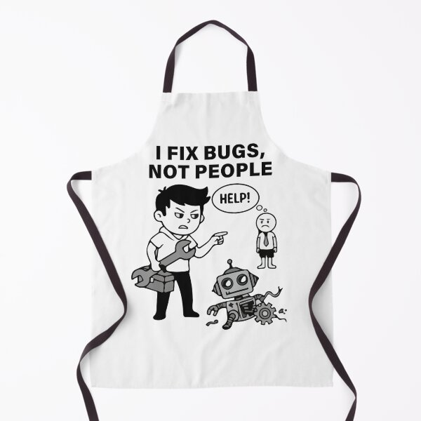 Item preview, I Fix Bugs Not People T Shirt Funny Programmer IT Developer Humor Cartoon designed and sold by Design-Pro-21.