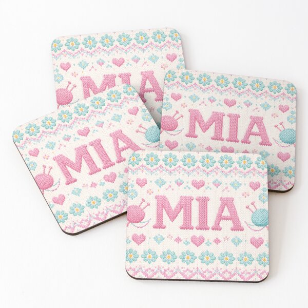 Item preview, Mia knitting design with flowers in a playful pastel look designed and sold by Mauswohn.