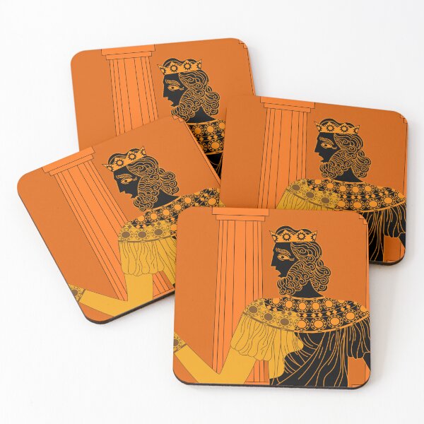 Item preview, king midas turning into gold in ancient greek vase style designed and sold by matintheworld ( delcarmat ).