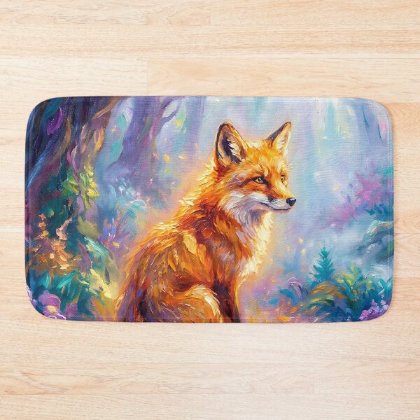 Item preview, Mystical Fox in Enchanted Forest – Vibrant Fantasy Wildlife Art Print designed and sold by cr6zym1nd.