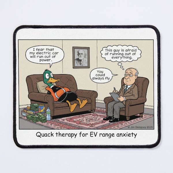 Item preview, EV range anxiety designed and sold by cartoon-stuff.