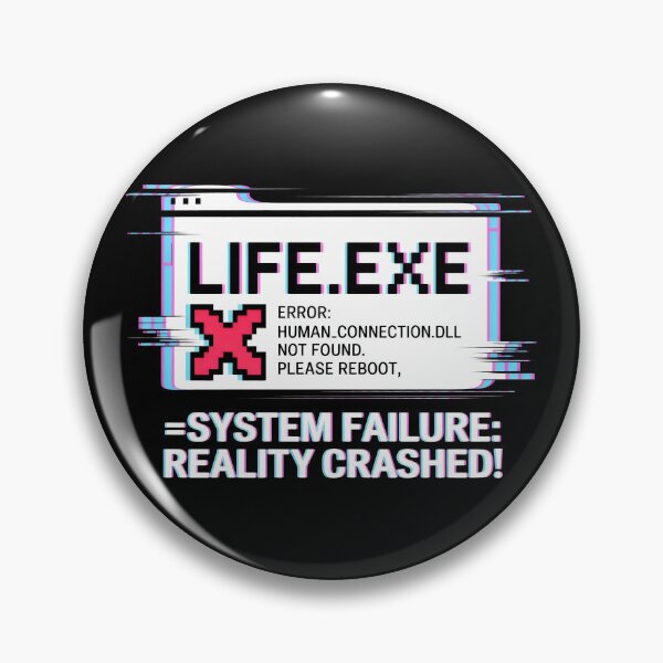 Artikelvorschau, Life Exec Systemausfall – Ästhetische digitale Kunst im Glitch-Stil entworfen und verkauft von SplashTastic.