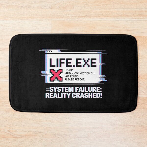 Item preview, Life Exe System Failure - Glitch Aesthetic Digital Art designed and sold by SplashTastic.