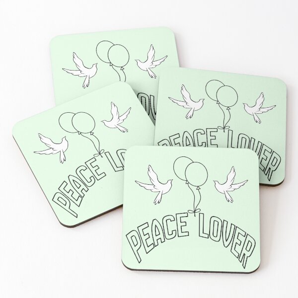 Item preview, Peace Lover Typography Design – Cute Positive Quote Minimal Line Art designed and sold by NilofaDesigns.