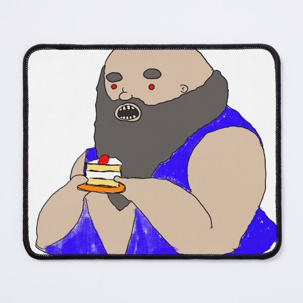 Item preview, Beefcake eating cake  designed and sold by wizardnoodles.