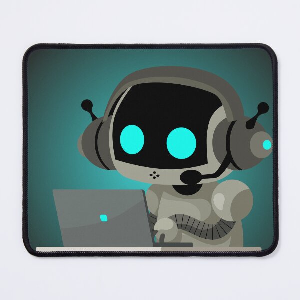 Item preview, ai robot using a laptop computer designed and sold by matintheworld ( delcarmat ).