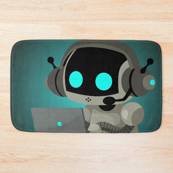 Item preview, ai robot using a laptop computer designed and sold by matintheworld ( delcarmat ).