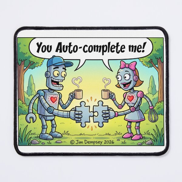 Item preview, Valentine’s Day "You Auto-complete me!" designed and sold by cartoon-stuff.