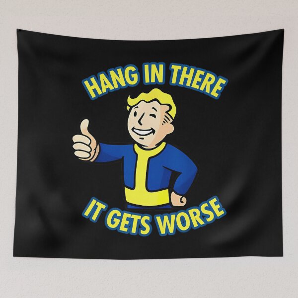 Item preview, Hang In There It Gets Worse Sarcastic Humor designed and sold by freelancerdpro.