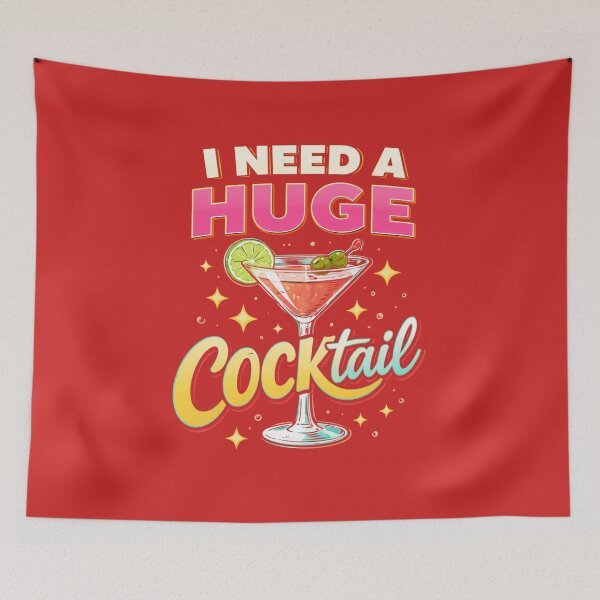 Item preview, Colorful Retro Martini Glass Cocktail Illustration designed and sold by TheNyneShop.