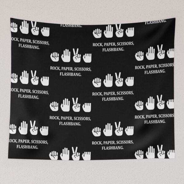 Item preview, Rock Paper Scissors Flashbang Funny Gamer Meme designed and sold by jakaun.