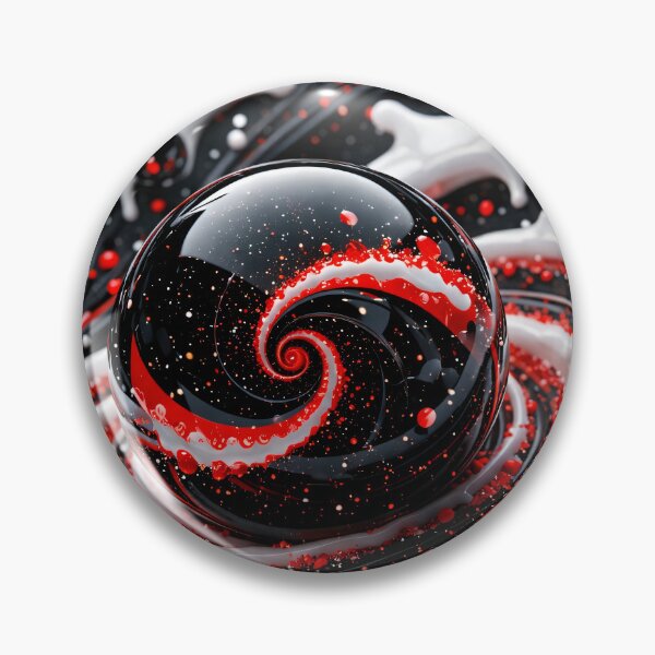 Artikelvorschau, Roter Spiralwirbel-Murmel entworfen und verkauft von Kaleidoscope Print.