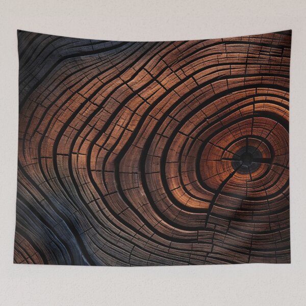 Item preview, Dark Wood Grain Rings designed and sold by Kaleidoscope Print.