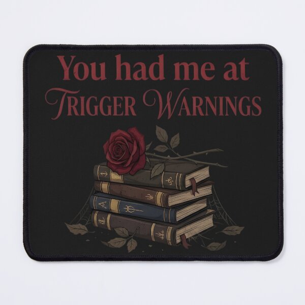 Item preview, "You Had Me At Trigger Warnings" - Dark Academia Gothic Bookish Art designed and sold by auxincaftan0o.