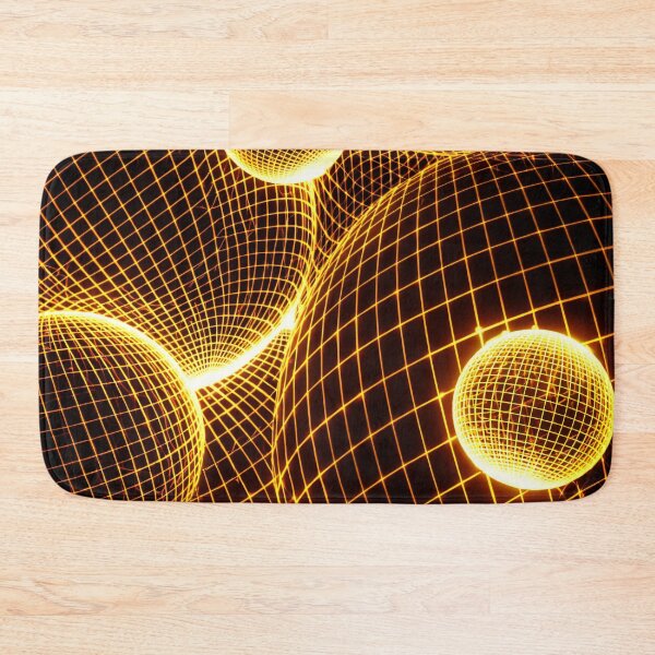 Item preview, Golden Wireframe Space Grid designed and sold by Kaleidoscope Print.