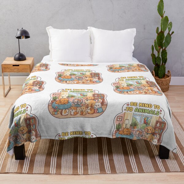 Item preview, Be Kind to Animals – Cute Pets Illustration with Positive Message designed and sold by GlobalBoom.
