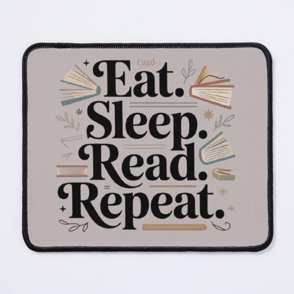 Item preview, Eat Sleep Read Repeat Book Lover Typography Design designed and sold by KomalArtStudio.
