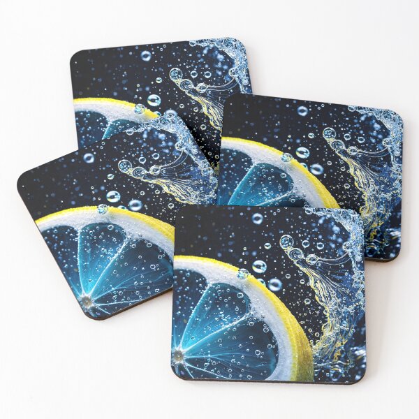 Item preview, Lemon Splash in Blue Water designed and sold by Kaleidoscope Print.