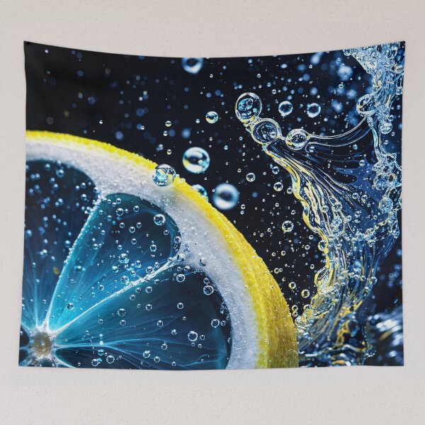 Item preview, Lemon Splash in Blue Water designed and sold by Kaleidoscope Print.