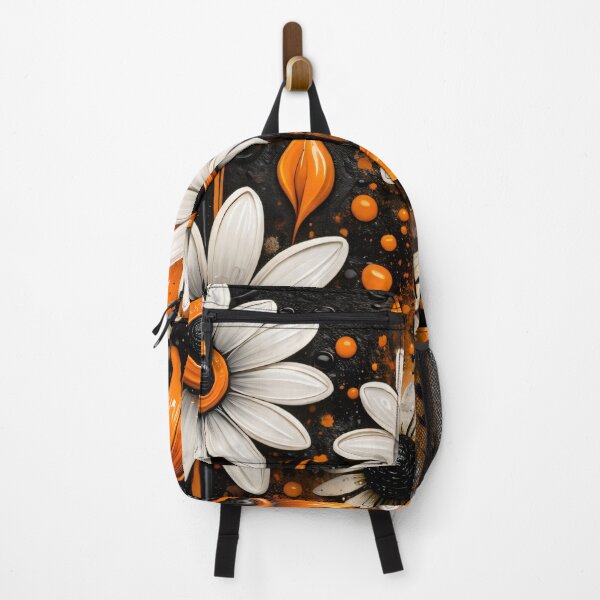 Item preview, Orange and White Daisy Splash Art designed and sold by Kaleidoscope Print.