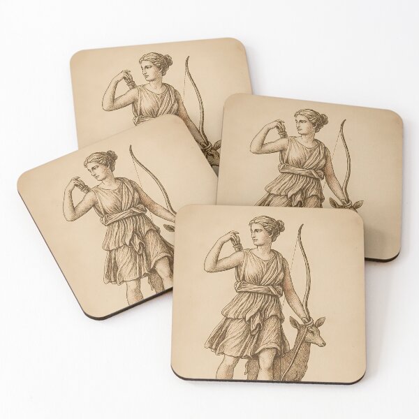 Item preview, Diana Roman Goddess of the Hunt Vintage Illustration designed and sold by NarjaShop.