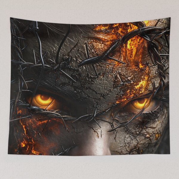 Item preview, Ember Eyes Dark Fantasy Portrait designed and sold by Kaleidoscope Print.