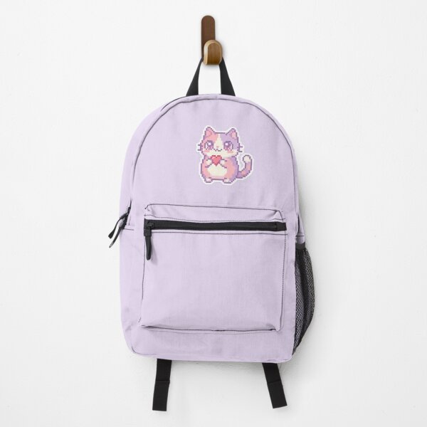 Item preview, Cute Pixel Cat Holding Heart – Kawaii 8 Bit Valentine Cat Sticker, Pastel Retro Gamer Aesthetic Cat Art designed and sold by MuseAI.