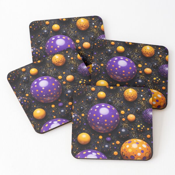 Item preview, Purple and Orange Polka Dot Spheres designed and sold by Kaleidoscope Print.