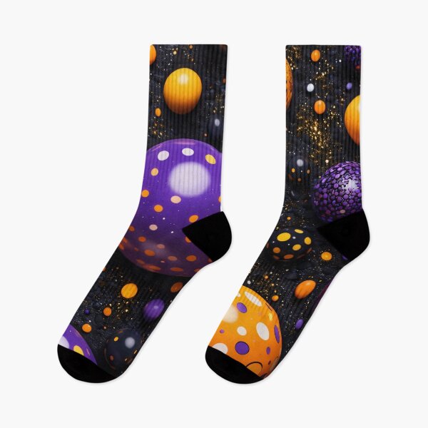 Item preview, Purple and Orange Polka Dot Spheres designed and sold by Kaleidoscope Print.