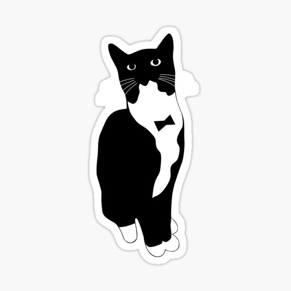 Tuxedo Cat Meme Sticker