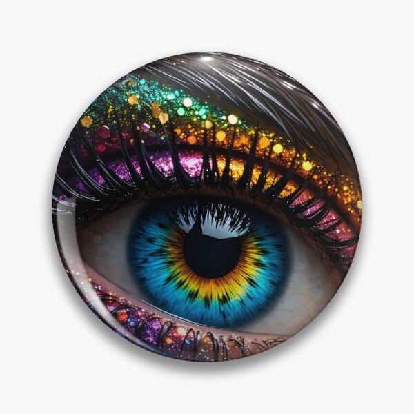 Item preview, Rainbow Glitter Eye Close-Up designed and sold by Kaleidoscope Print.