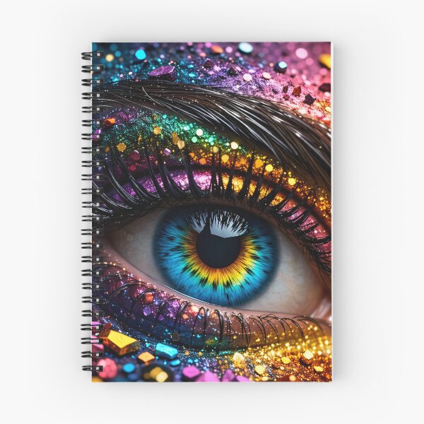 Item preview, Rainbow Glitter Eye Close-Up designed and sold by Kaleidoscope Print.